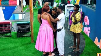 Neche says goodbye to her fellow housemates